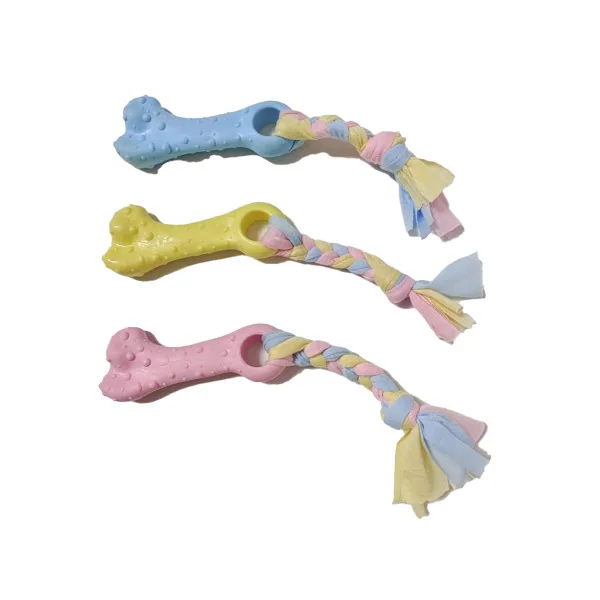 Tatrapet Гумена играчка коска со јаже 20×3цм