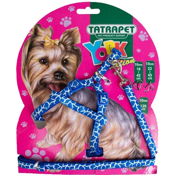 Tatrapet Градник со поводник темно син 1,0×18-45cm/120цм
